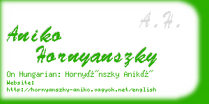 aniko hornyanszky business card